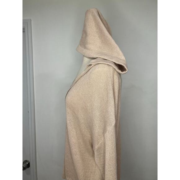 Womens Sigrid Olsen Slouchy Hooded Linen Cotton Sweater Spring Summer Large - Picture 7 of 11